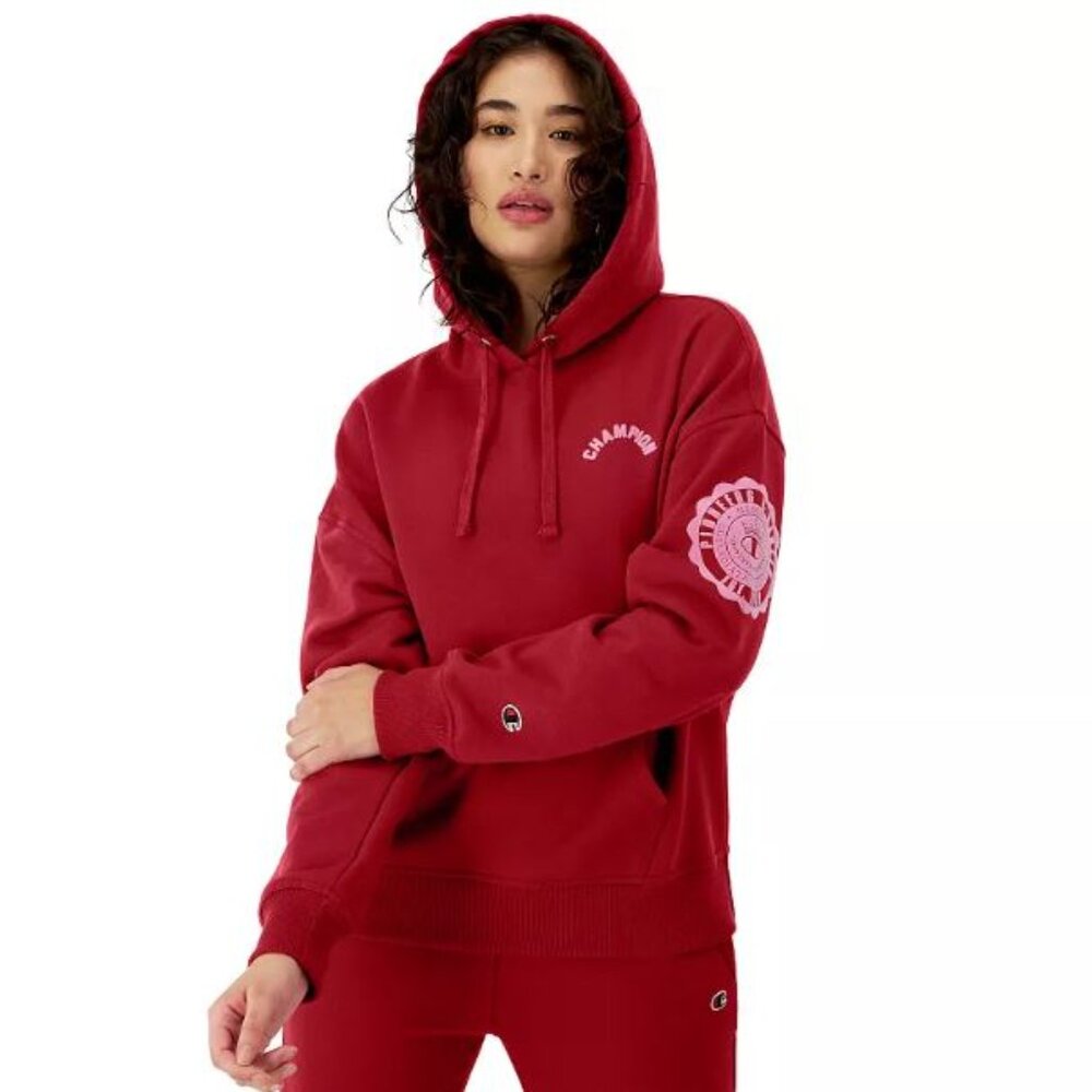 Champion Women's Powerblend Long Sleeve Hoodie Cardinal Red Size XL NWT $55